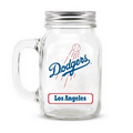 LOS ANGELES DODGERS GLASS MASON JAR w/chocolate baseballs
